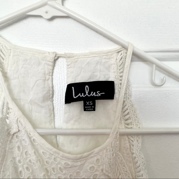 Lulu’s - Be True White Lace Peplum Tank Top - Picture 6 of 6